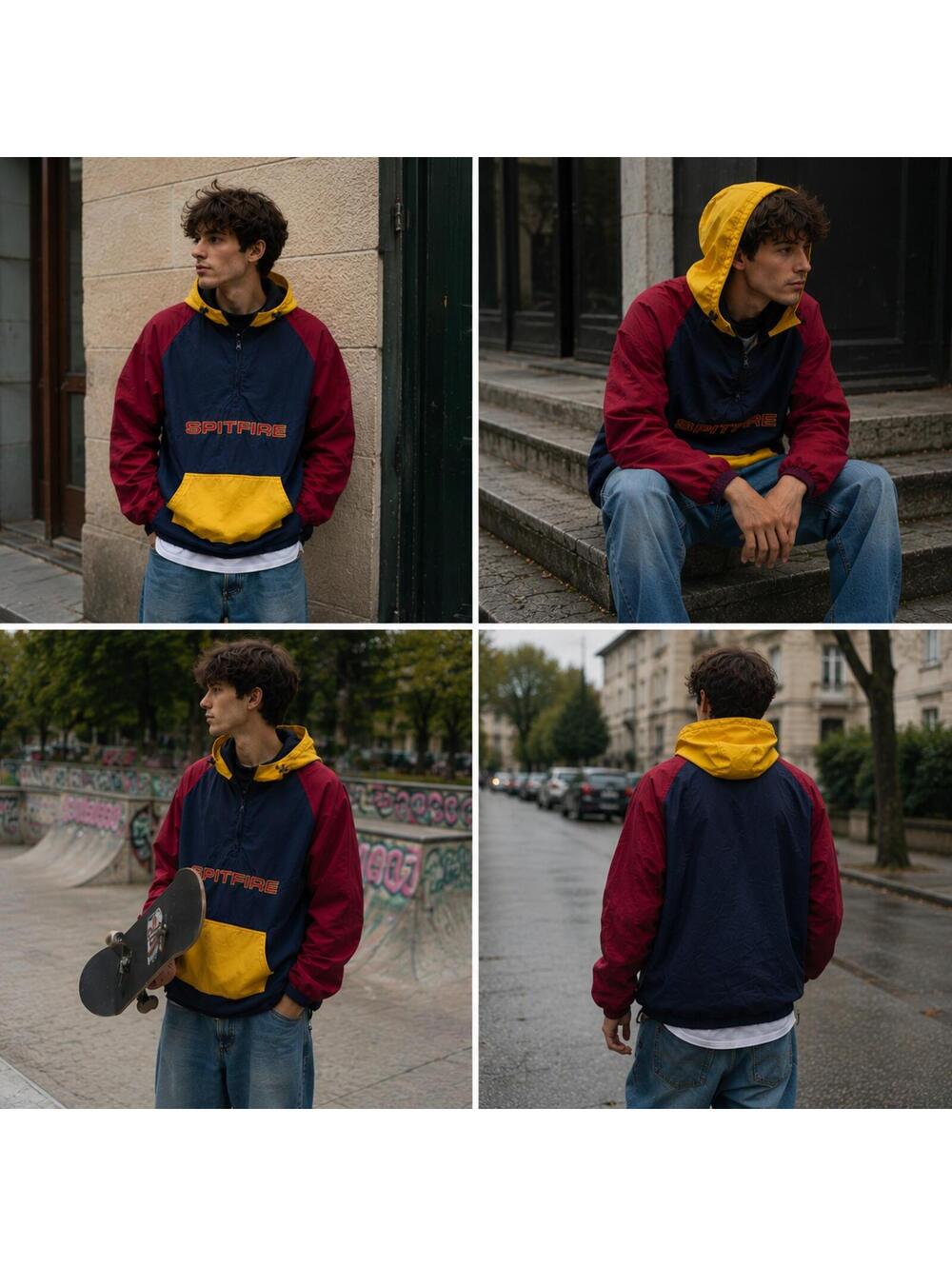 🔥 Spitfire Skateboarding Jacket Grunge Streetwear